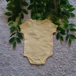 Baby Girl Yellow Pointelle Onesie (6-9 Months)